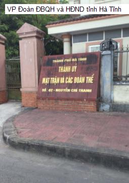 VP Đoàn ĐBQH và HĐND tỉnh Hà Tĩnh